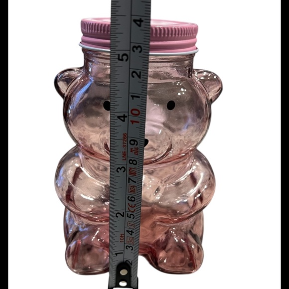 Pink Glass Bear Jar - Picture 3 of 5